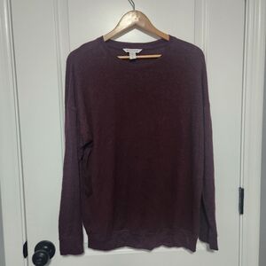 Athleta Mindful Pullover Long-Sleeve Burgundy Red Size S